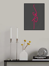Pink Grey Poster och Canvastavla