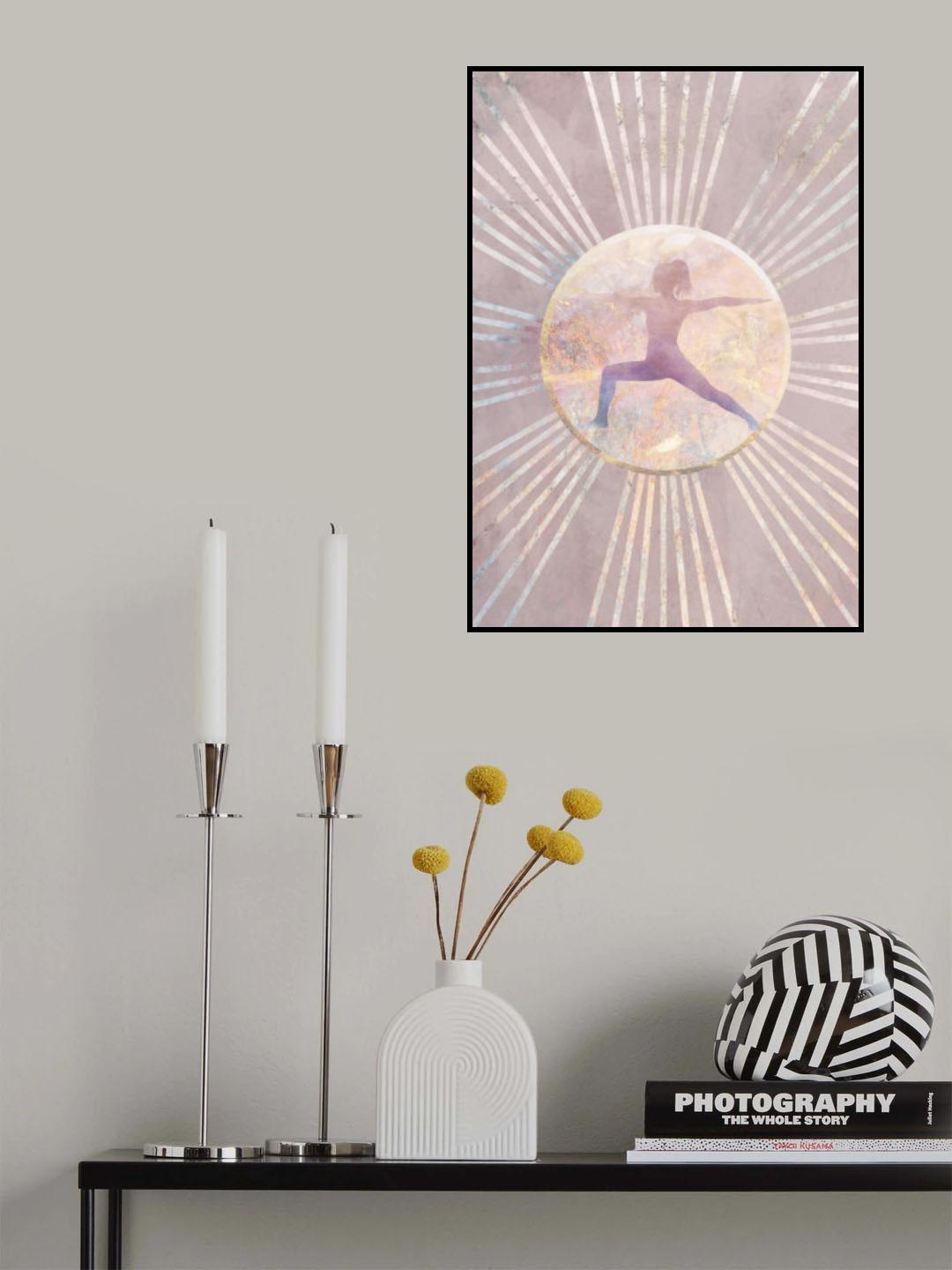 Sun Boho Yoga Pink 6 Poster och Canvastavla