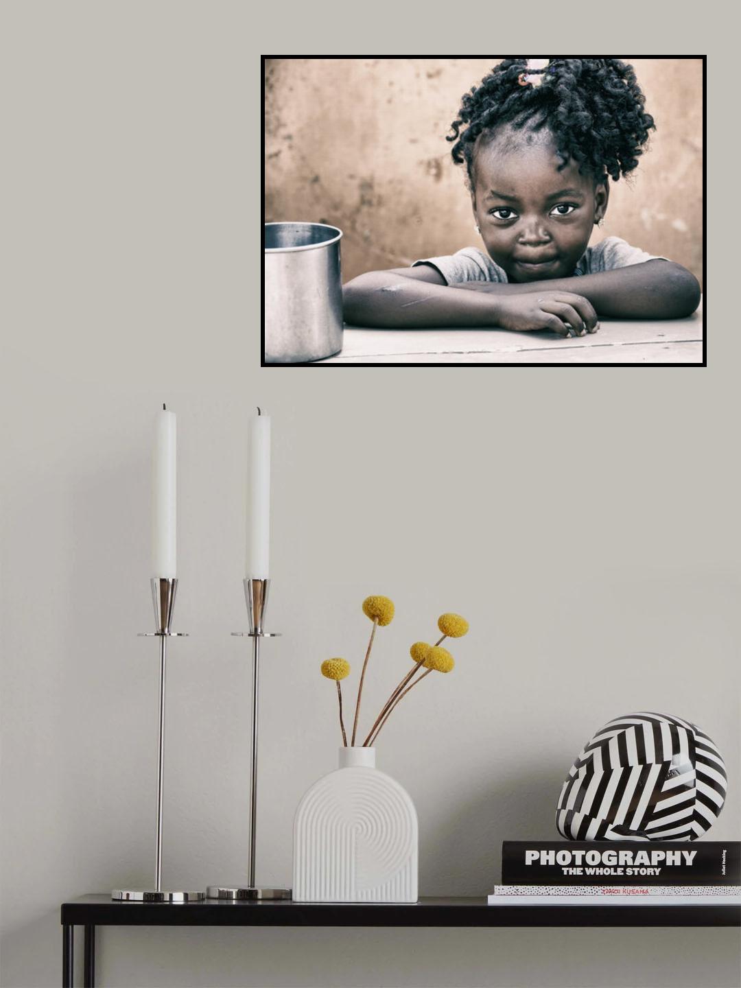 A little girl, Benin Poster och Canvastavla