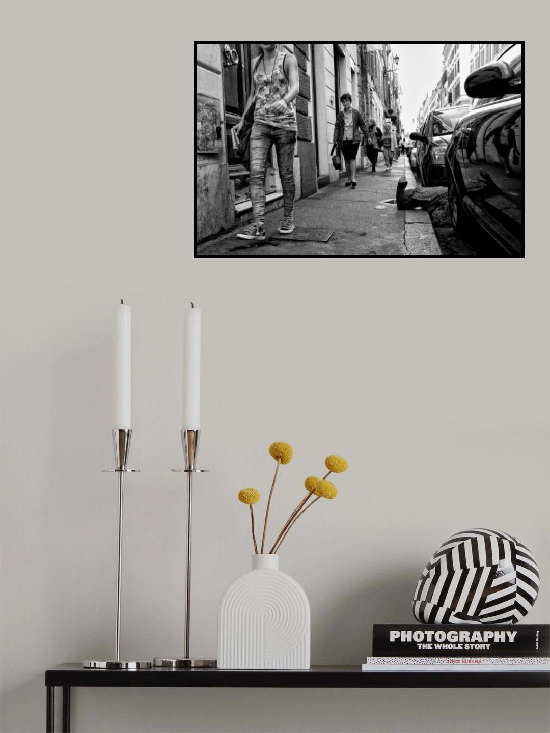 Christmas shopping rush Poster och Canvastavla