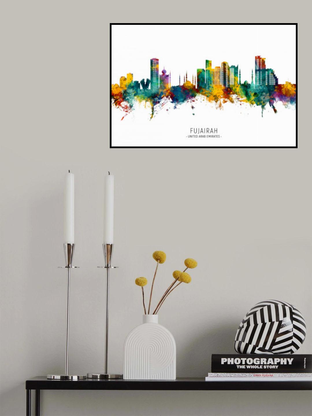 Fujairah Skyline Poster och Canvastavla
