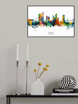Busan Skyline South Korea Poster och Canvastavla
