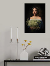 Lady with Flowers Poster och Canvastavla