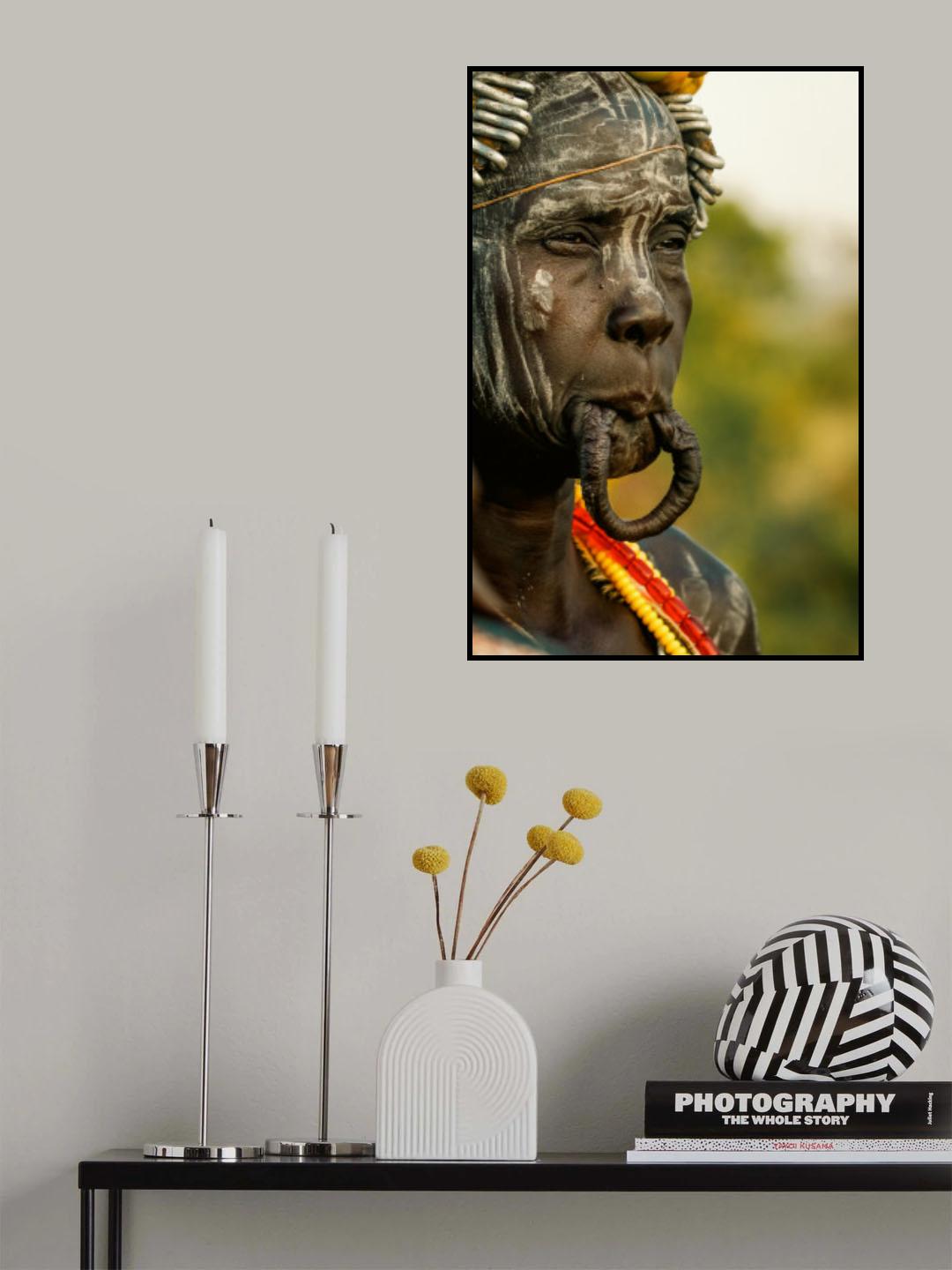 Mursi Woman Poster och Canvastavla