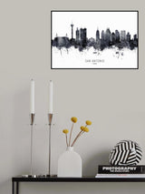 San Antonio Texas Skyline Poster och Canvastavla