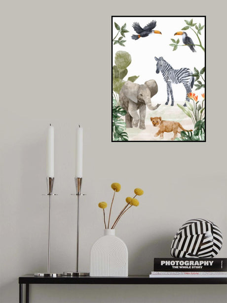 Jungle Babies Poster och Canvastavla