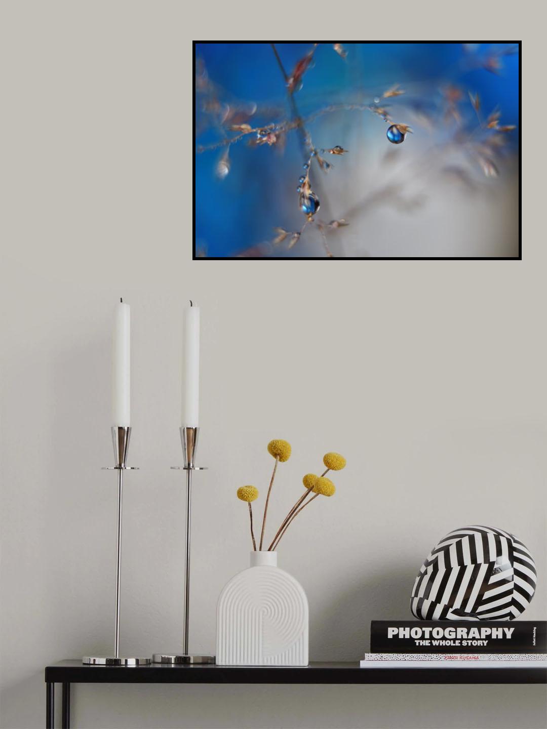Blue rain ll Poster och Canvastavla