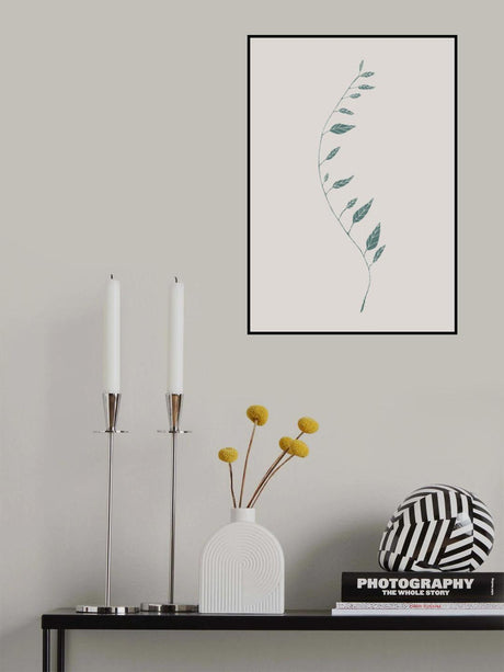 Wavy Branch Green Poster och Canvastavla