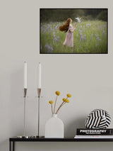 The dove of peace in a green field Poster och Canvastavla