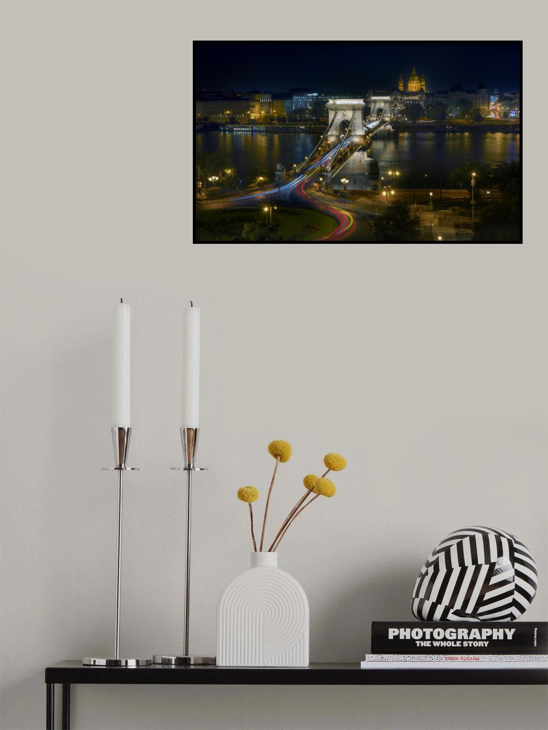 Chain Bridge. Budapest. Poster och Canvastavla