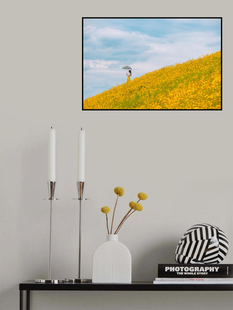 Yellow hills. wait for the rain Poster och Canvastavla