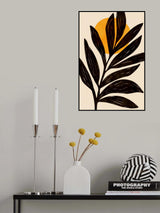 Black Botanical Sunshine Poster och Canvastavla