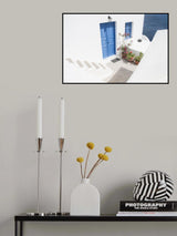 steps down to blue Poster och Canvastavla