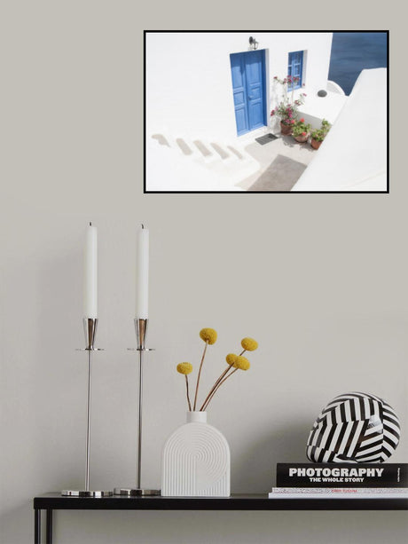 steps down to blue Poster och Canvastavla