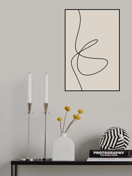 Abstract Beige Poster och Canvastavla