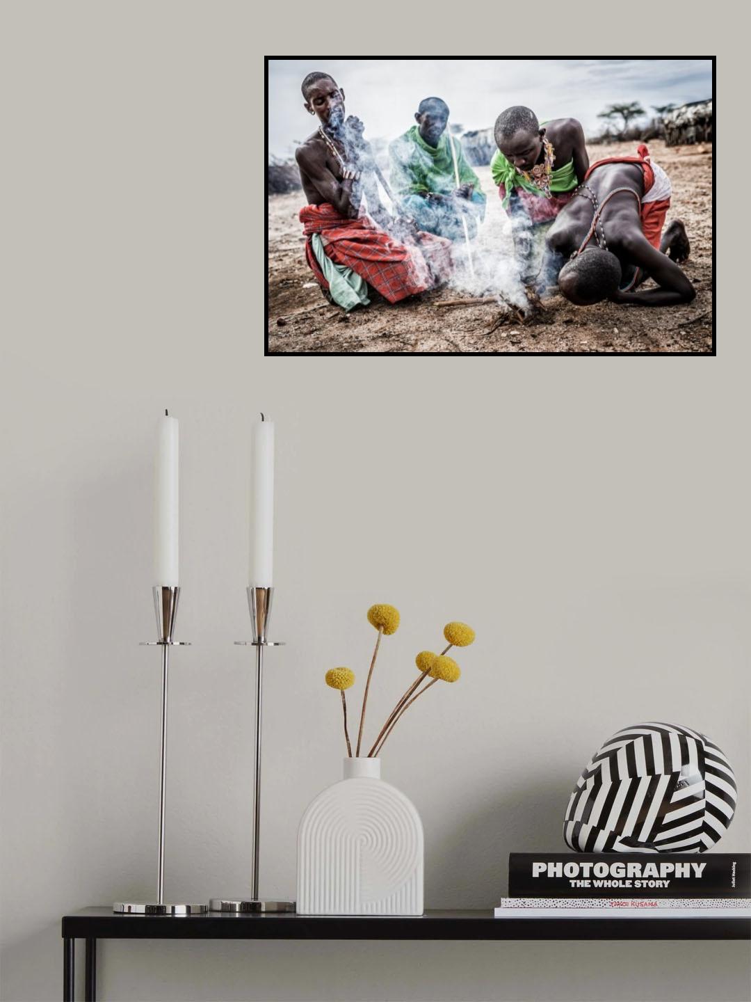 Lighting the fire Poster och Canvastavla
