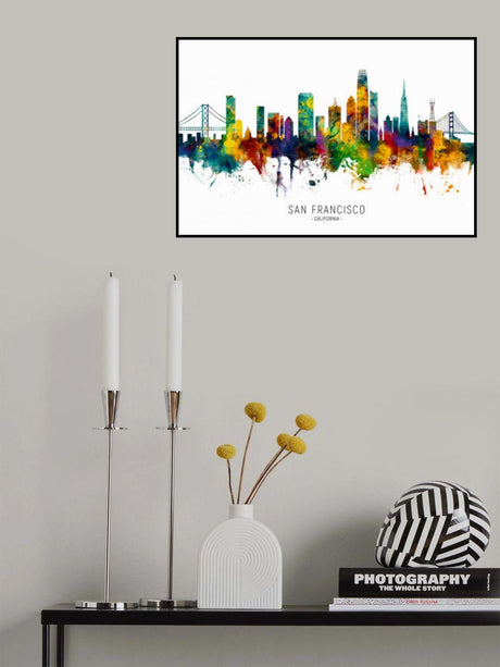 San Francisco California Skyline Poster och Canvastavla
