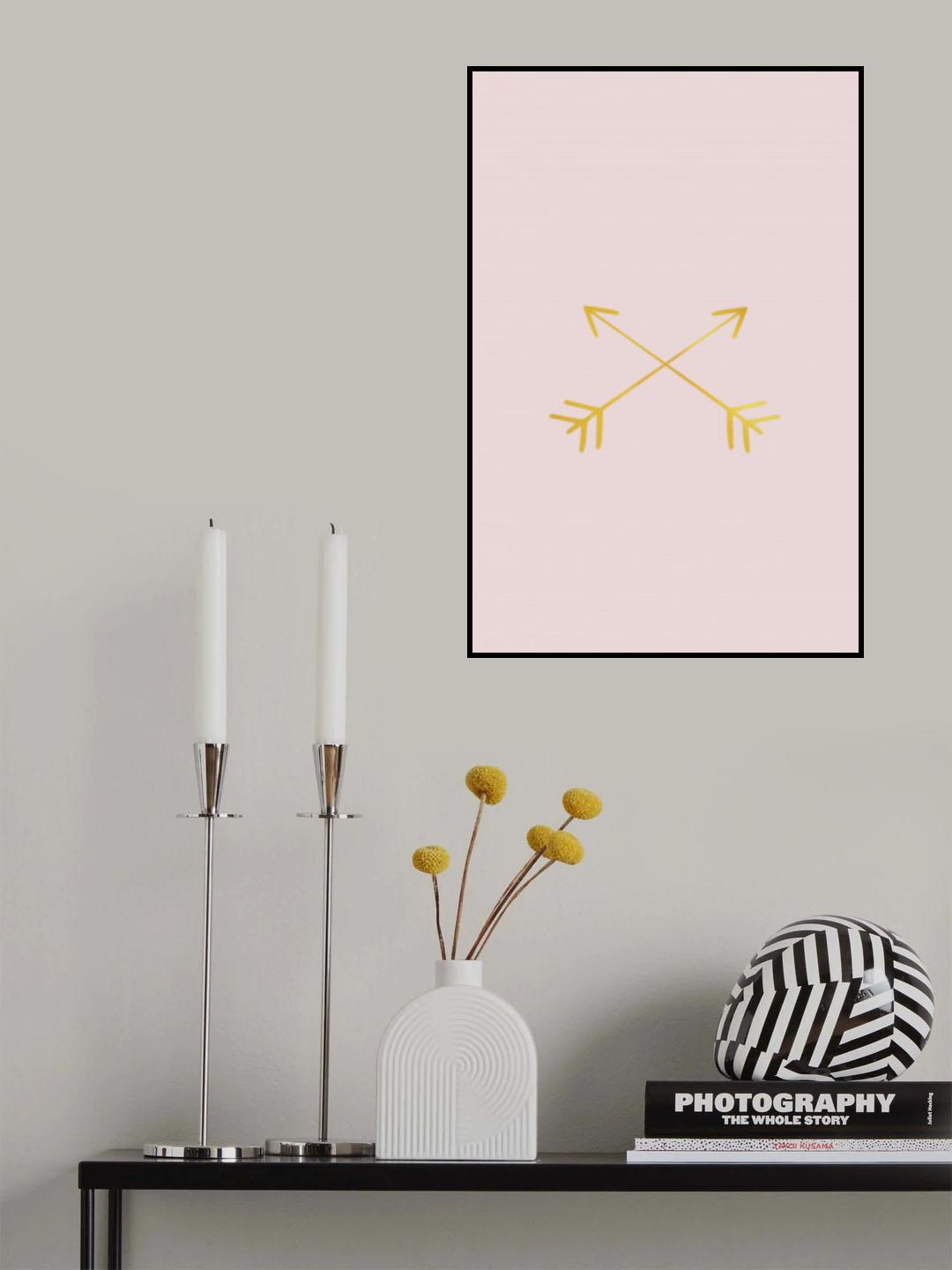 Gold Arrow Poster och Canvastavla