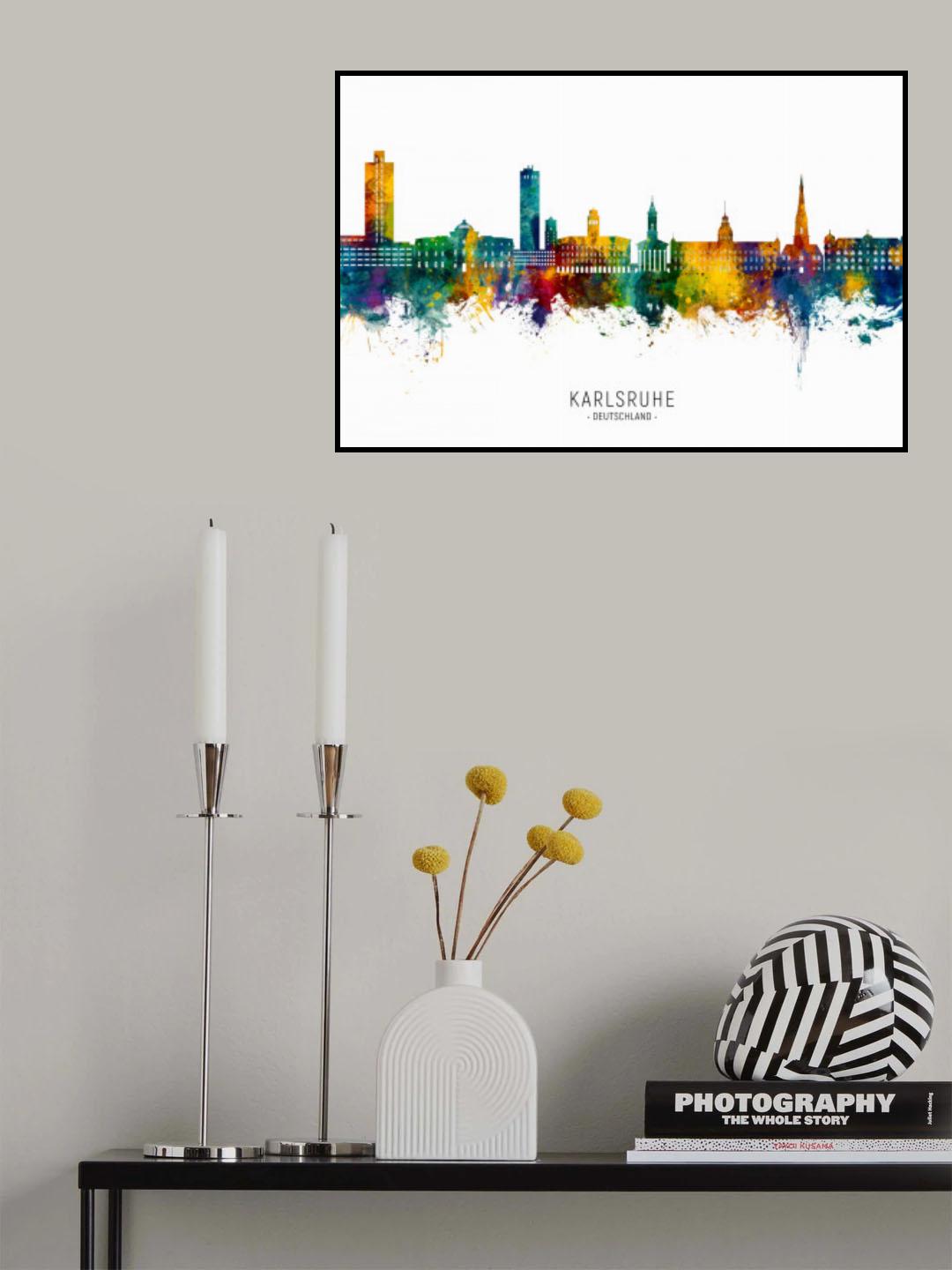 Karlsruhe Germany Skyline Poster och Canvastavla