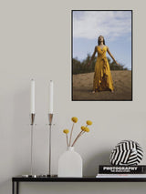 woman in yellow dress Poster och Canvastavla