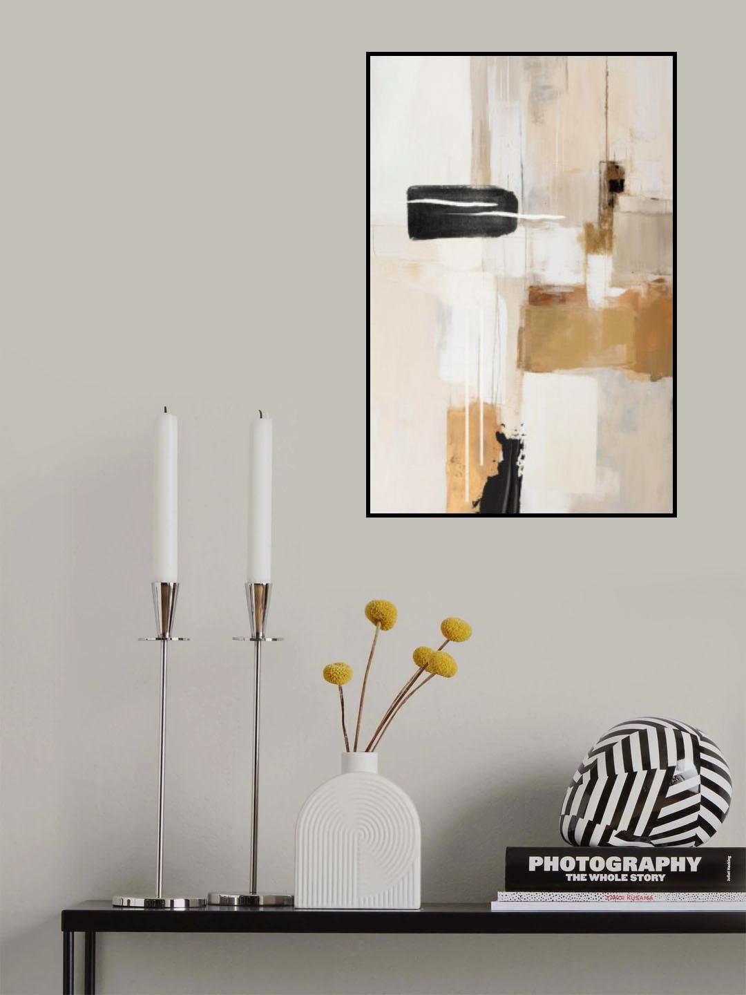 Abstract In Beige 1 Poster och Canvastavla