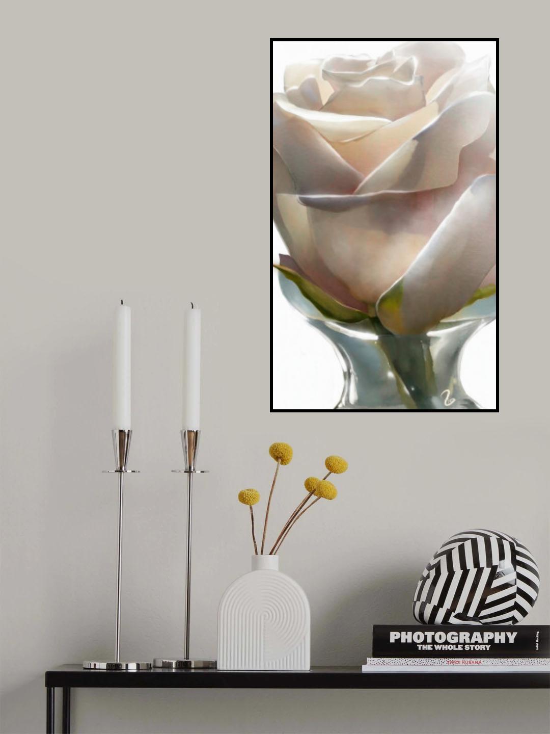 White Rose Poster och Canvastavla