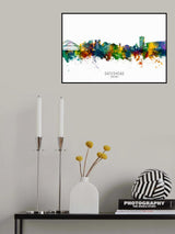 Gateshead England Skyline Poster och Canvastavla