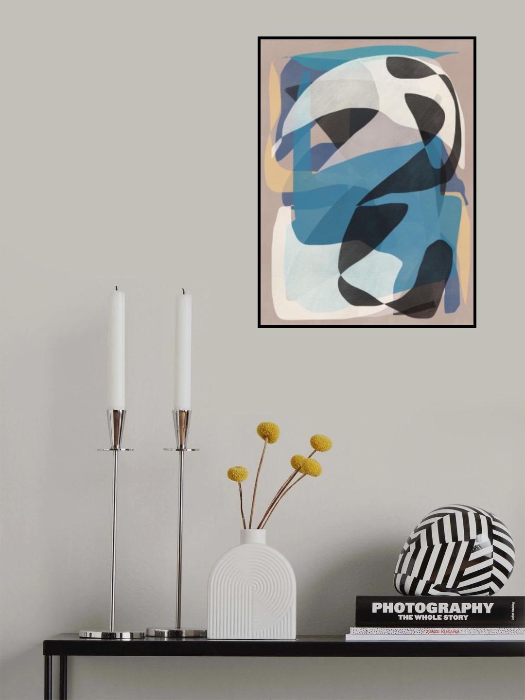 Horror Blue Abstract Infinity Poster och Canvastavla