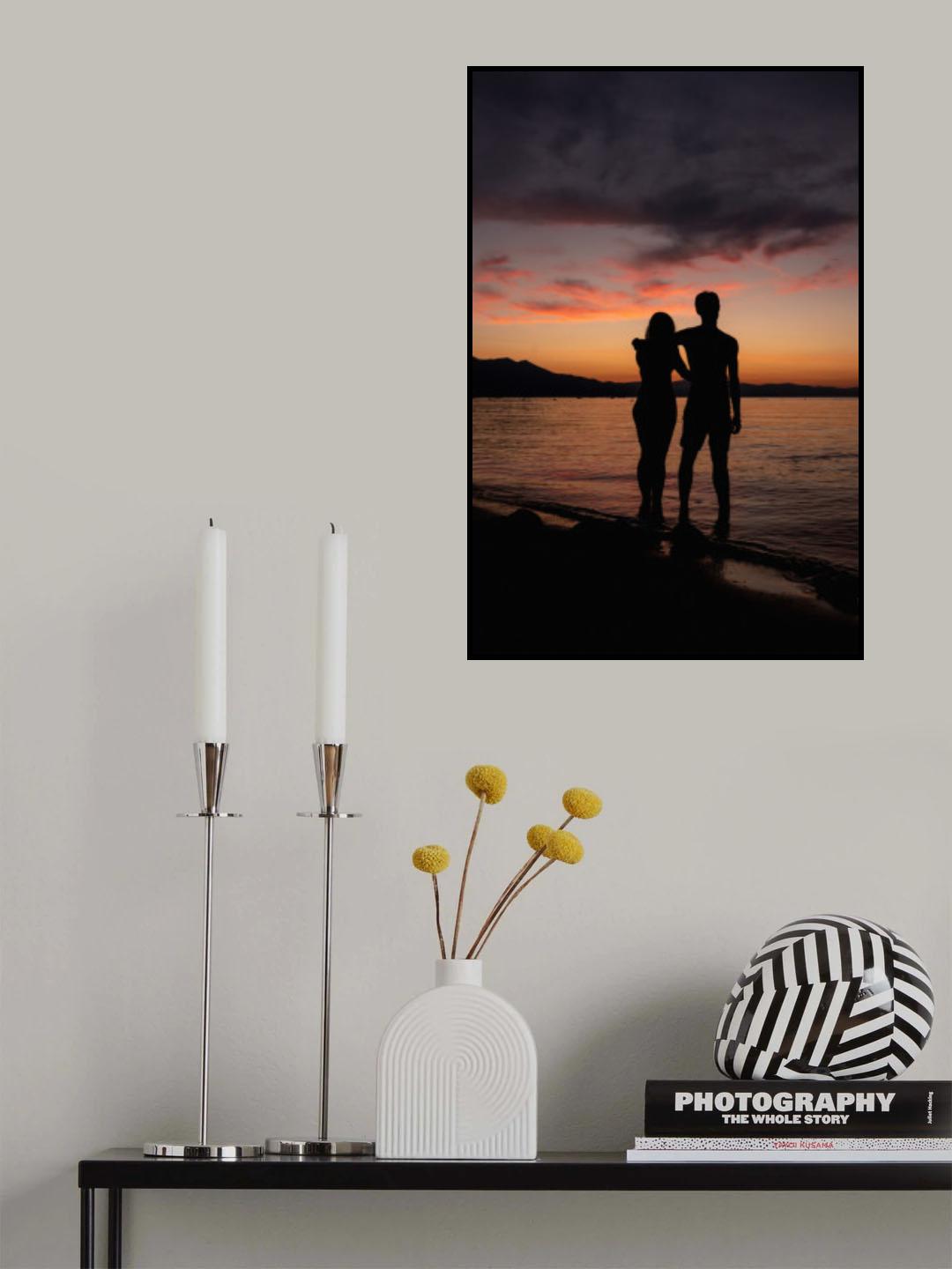 Couple Silhouette Poster och Canvastavla