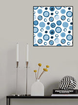 Circles Retro Turquoise Poster och Canvastavla