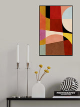 Warm Colors Bauhaus Geometry2 Poster och Canvastavla