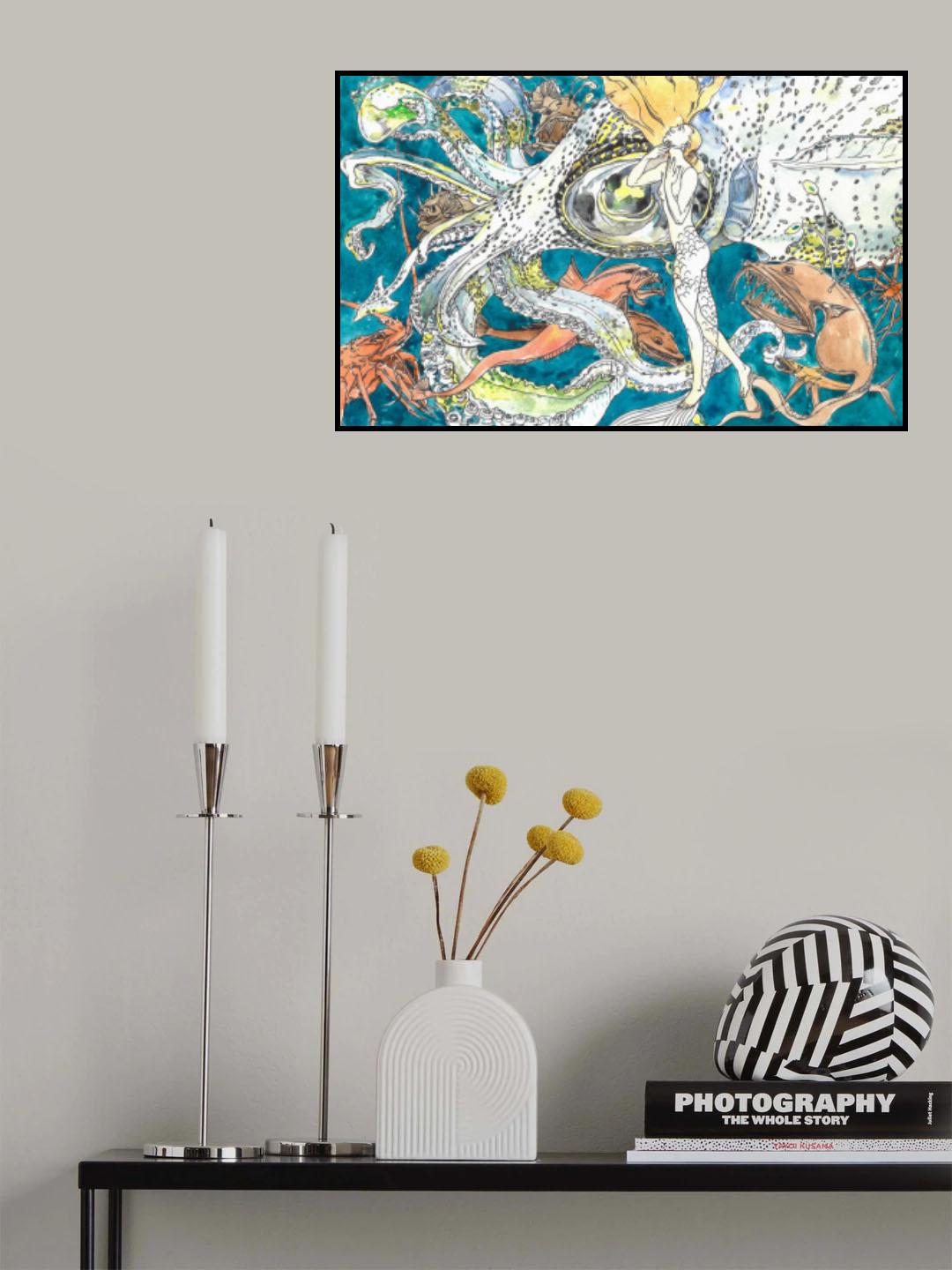 The Little Mermaid and the Wizard Poster och Canvastavla