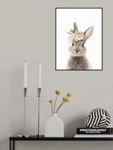 Floral Bunny Poster och Canvastavla
