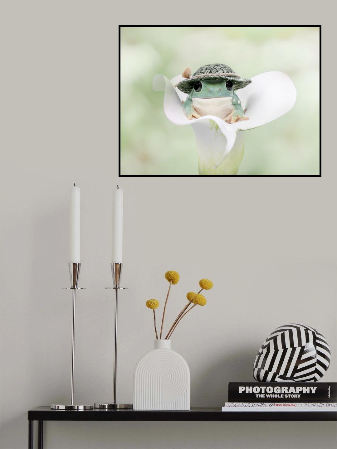 White's Tree Frog Dressed to Go Out Poster och Canvastavla