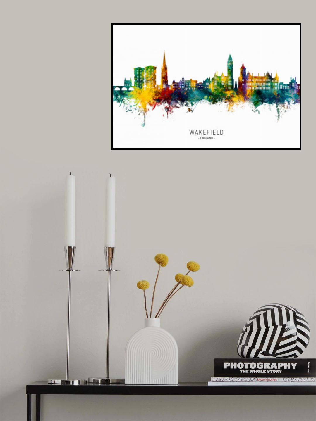 Wakefield England Skyline Poster och Canvastavla