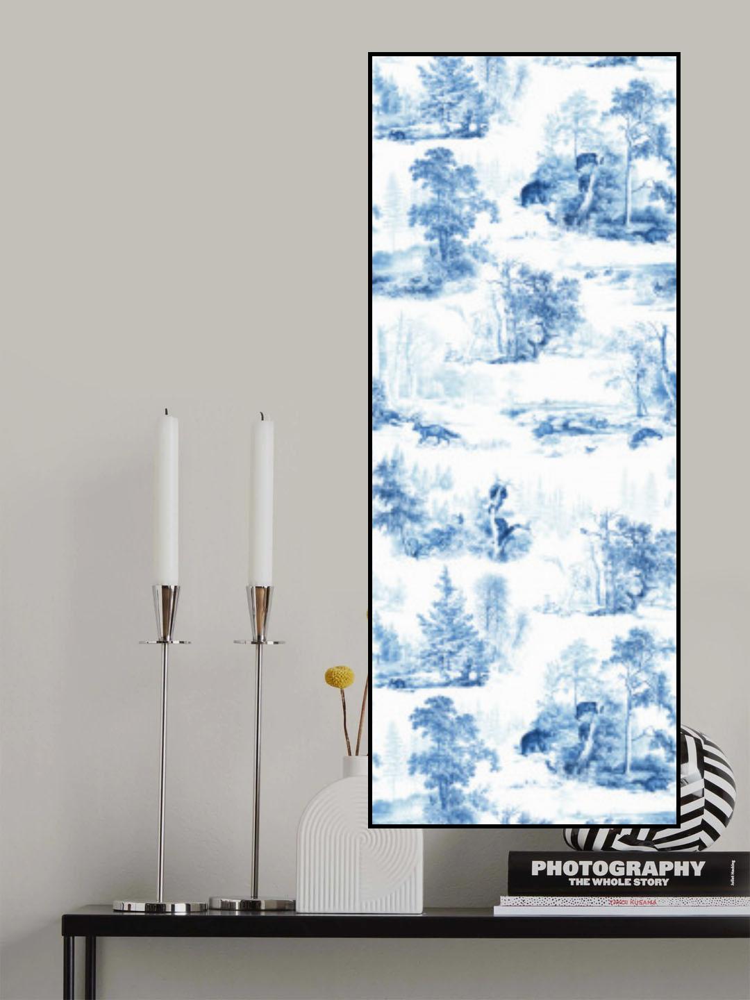 Hl011  Woodlands Blue   1206mm X 3000mm Poster och Canvastavla