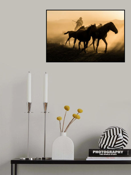 Run between horses Poster och Canvastavla