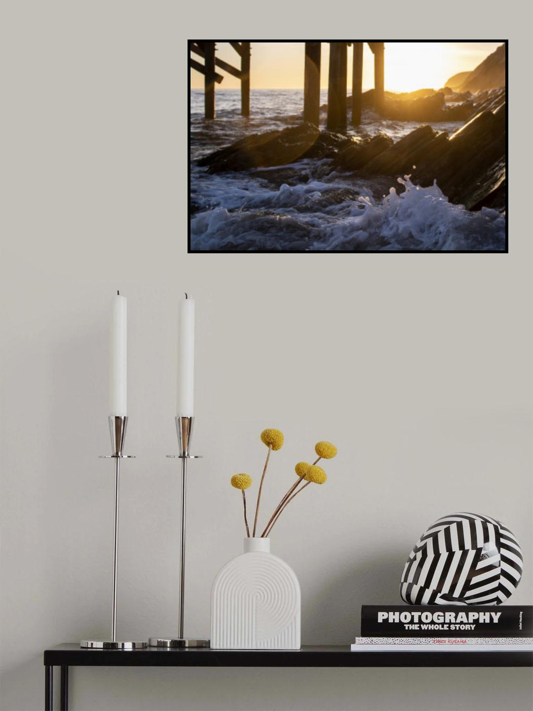 Coast at Sunset Poster och Canvastavla