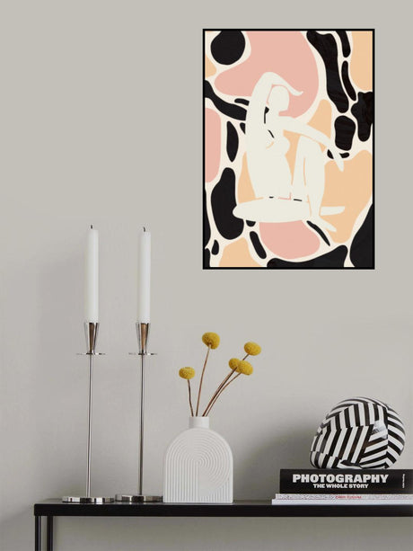 Abstract Woman Pictufy Studio Peach Poster Poster och Canvastavla