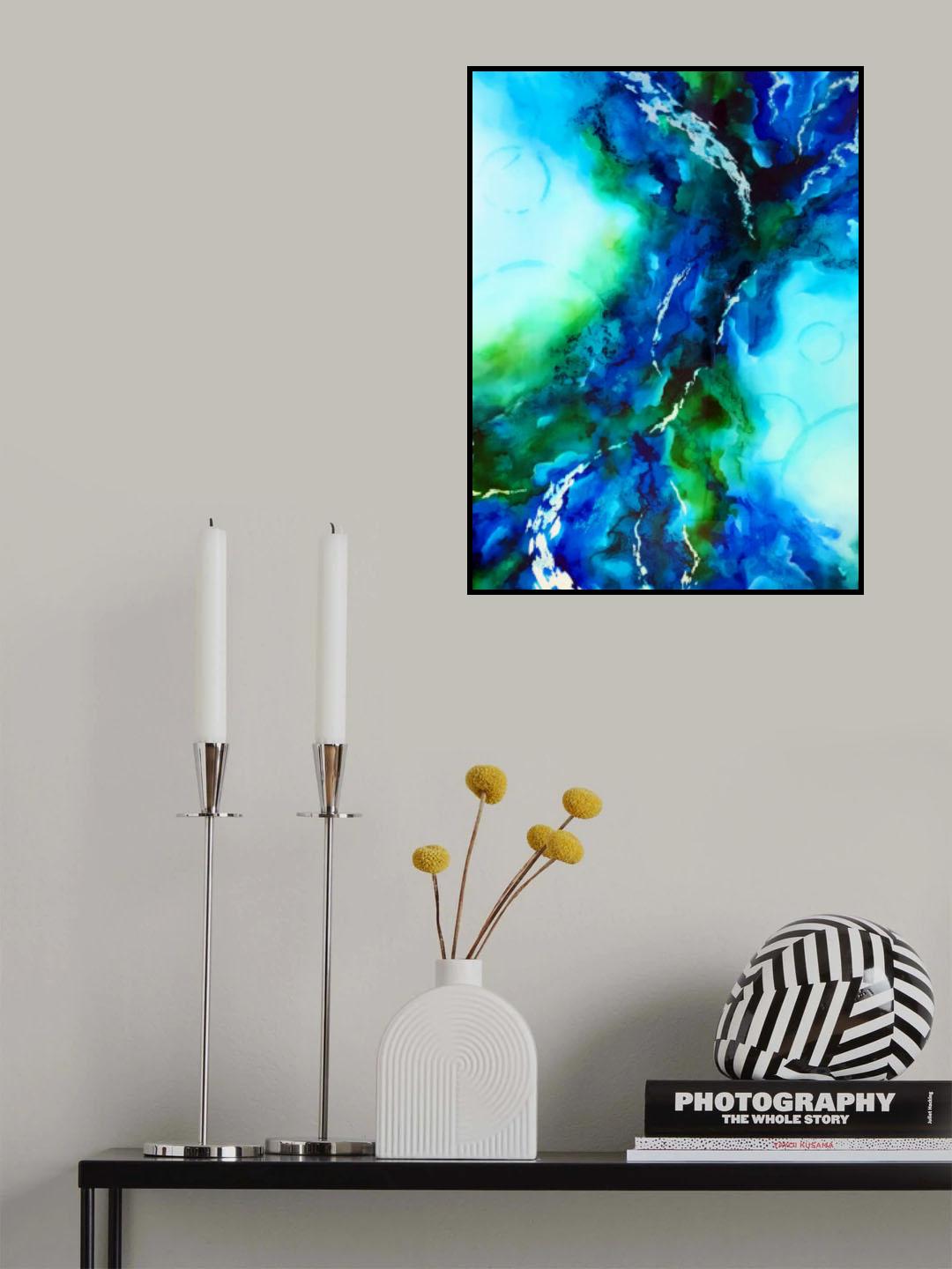 Green Blue Poster och Canvastavla