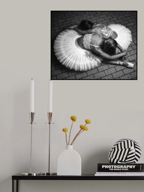 Two ballerinas BW Poster och Canvastavla
