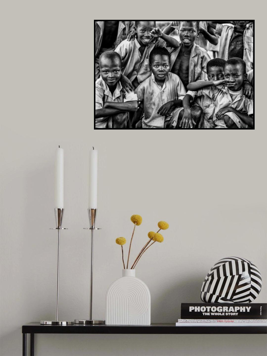 Boys at a foster home in Benin. Poster och Canvastavla