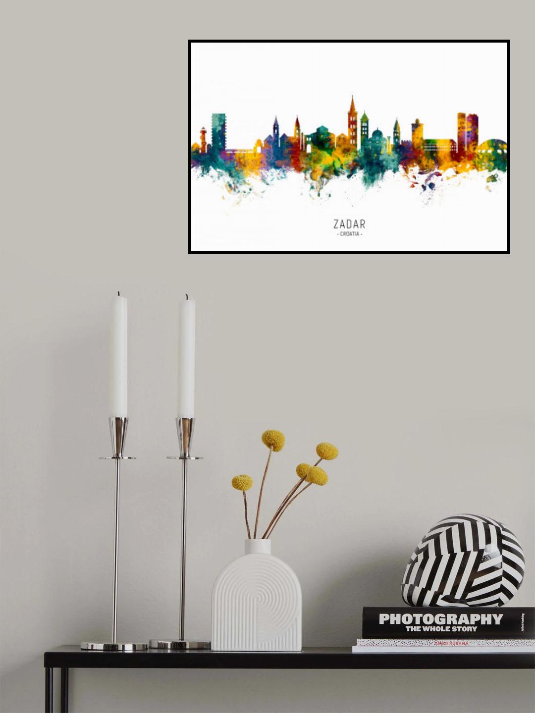 Zadar Croatia Skyline Poster och Canvastavla