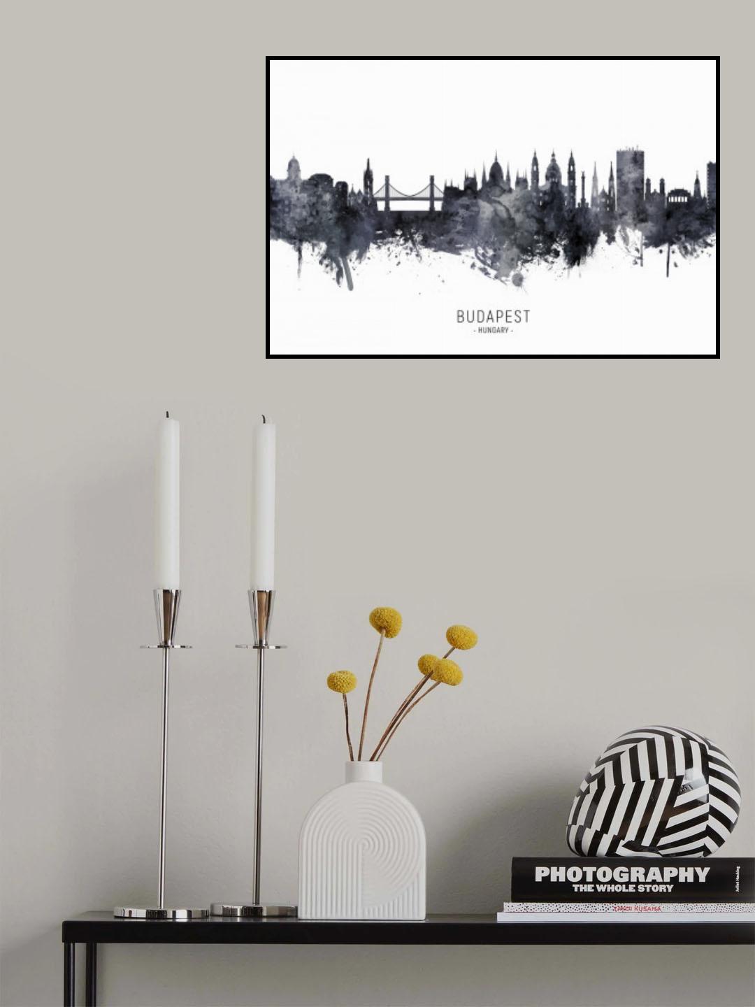 Budapest Hungary Skyline Poster och Canvastavla