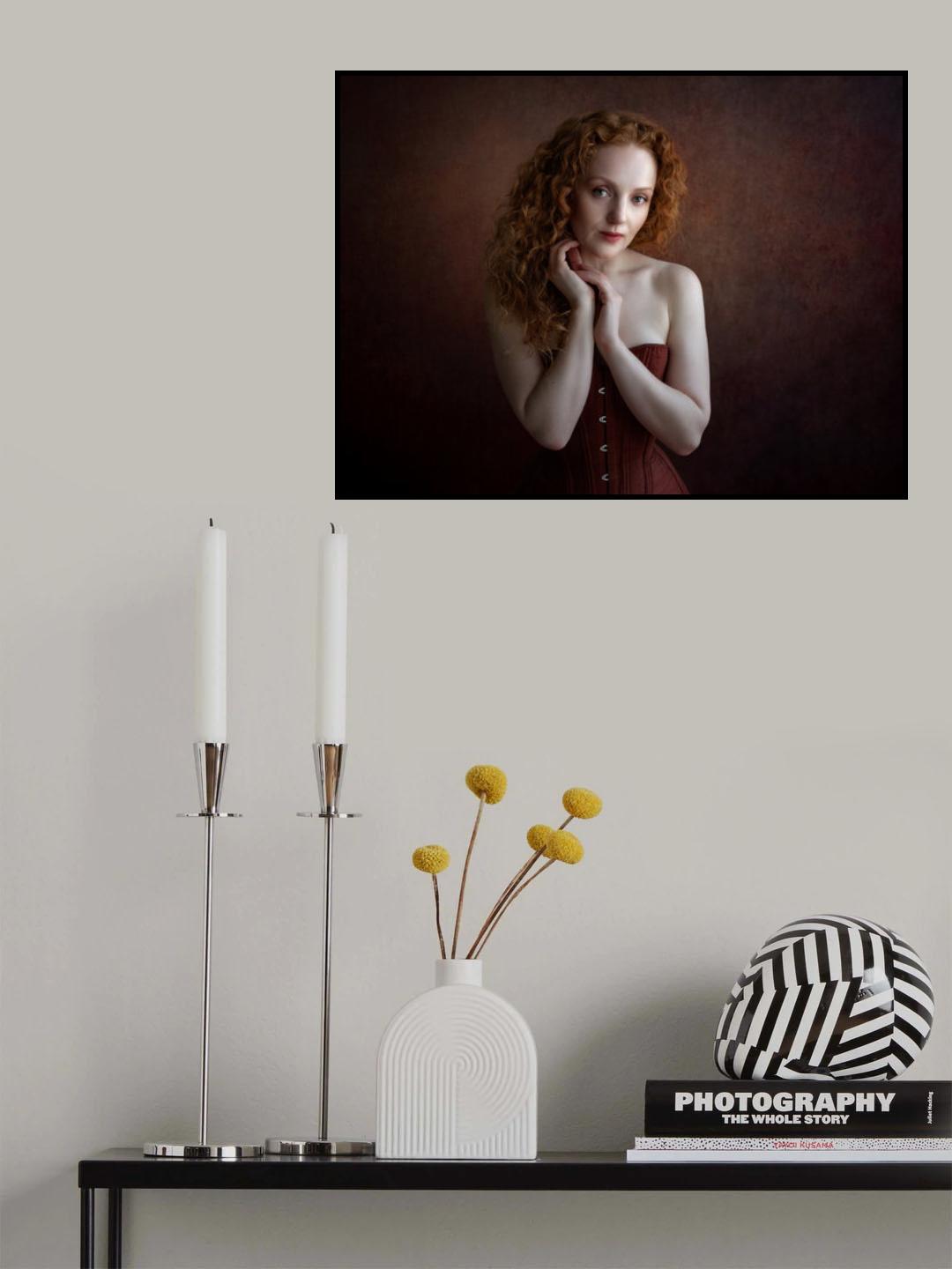 The Burgundy Corset Poster och Canvastavla