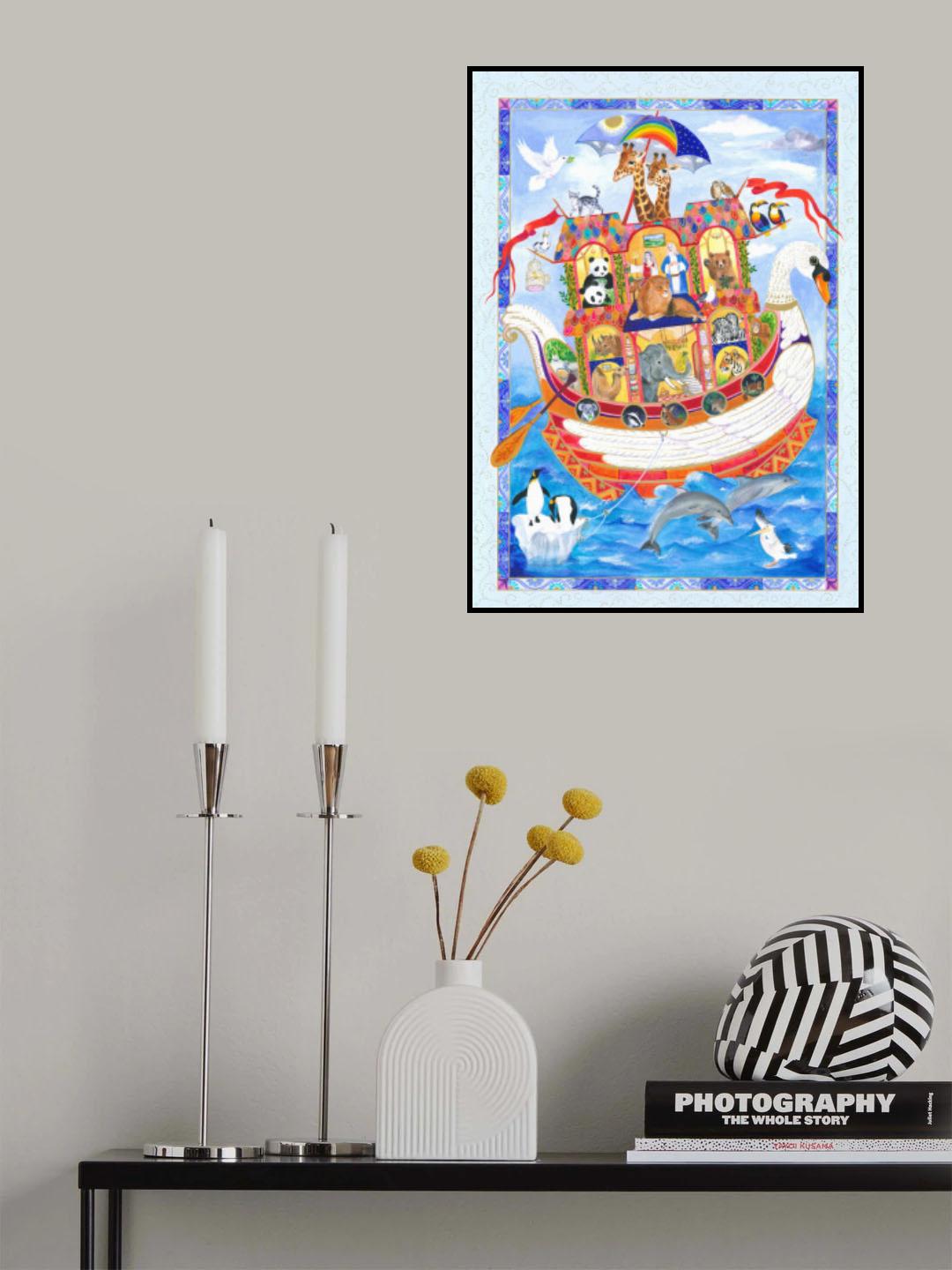 Noah's Swan Headed Ark Poster och Canvastavla