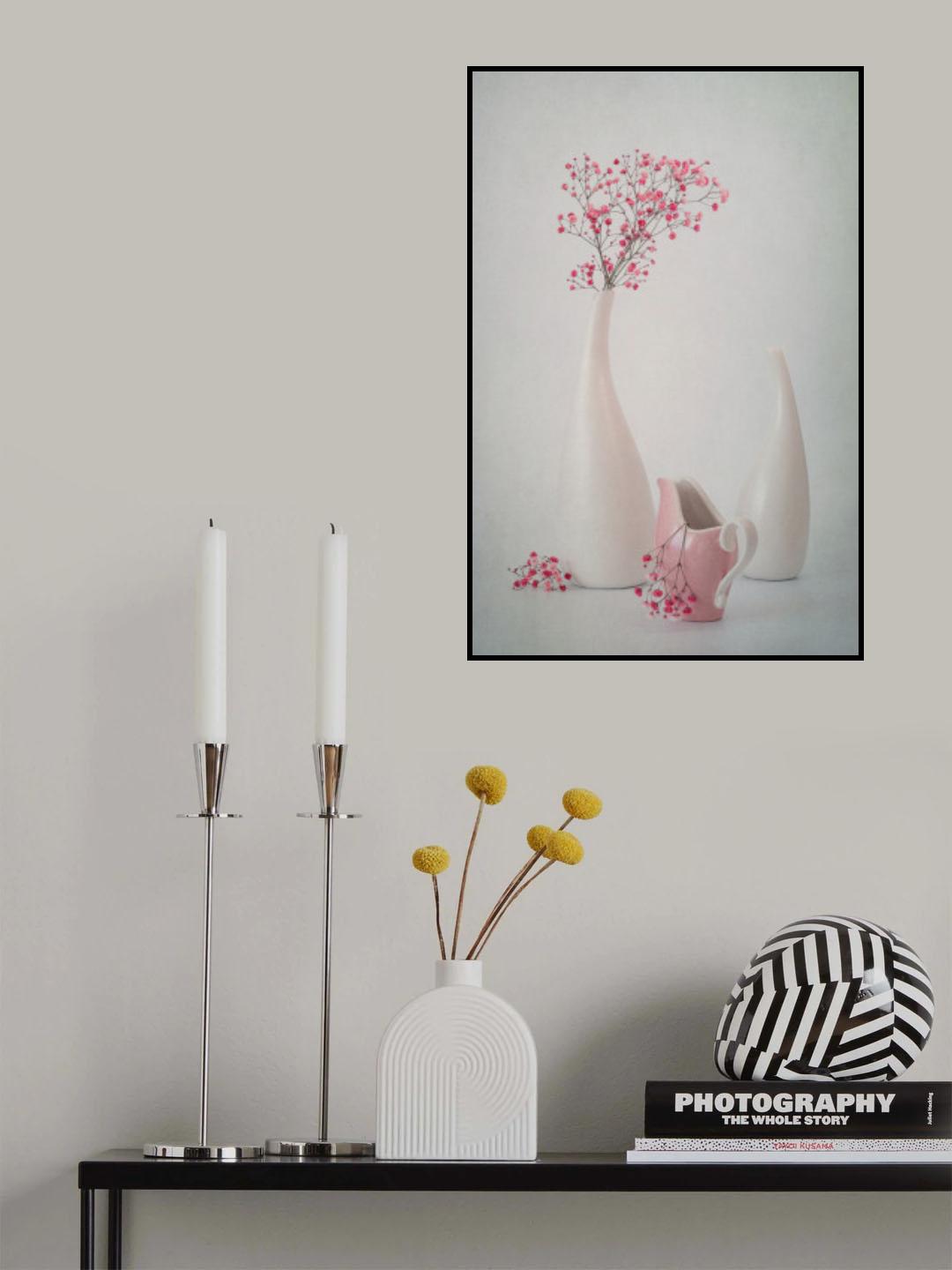 Pink Gypsophila Poster och Canvastavla