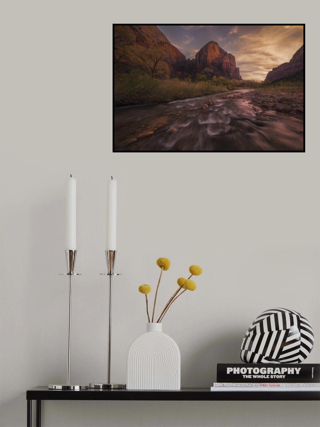 Zion Sunset Poster och Canvastavla