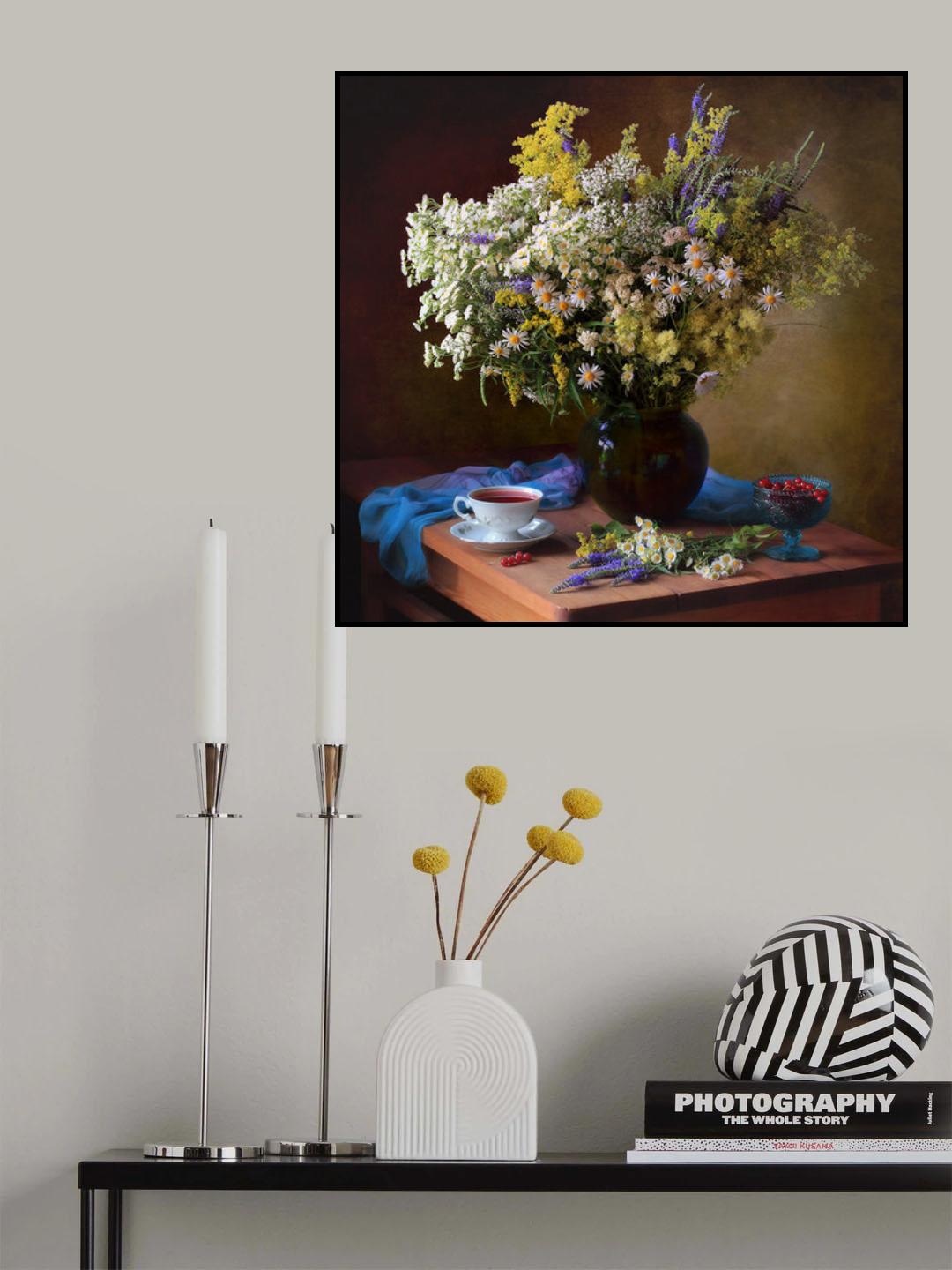 With a bouquet of meadow flowers Poster och Canvastavla