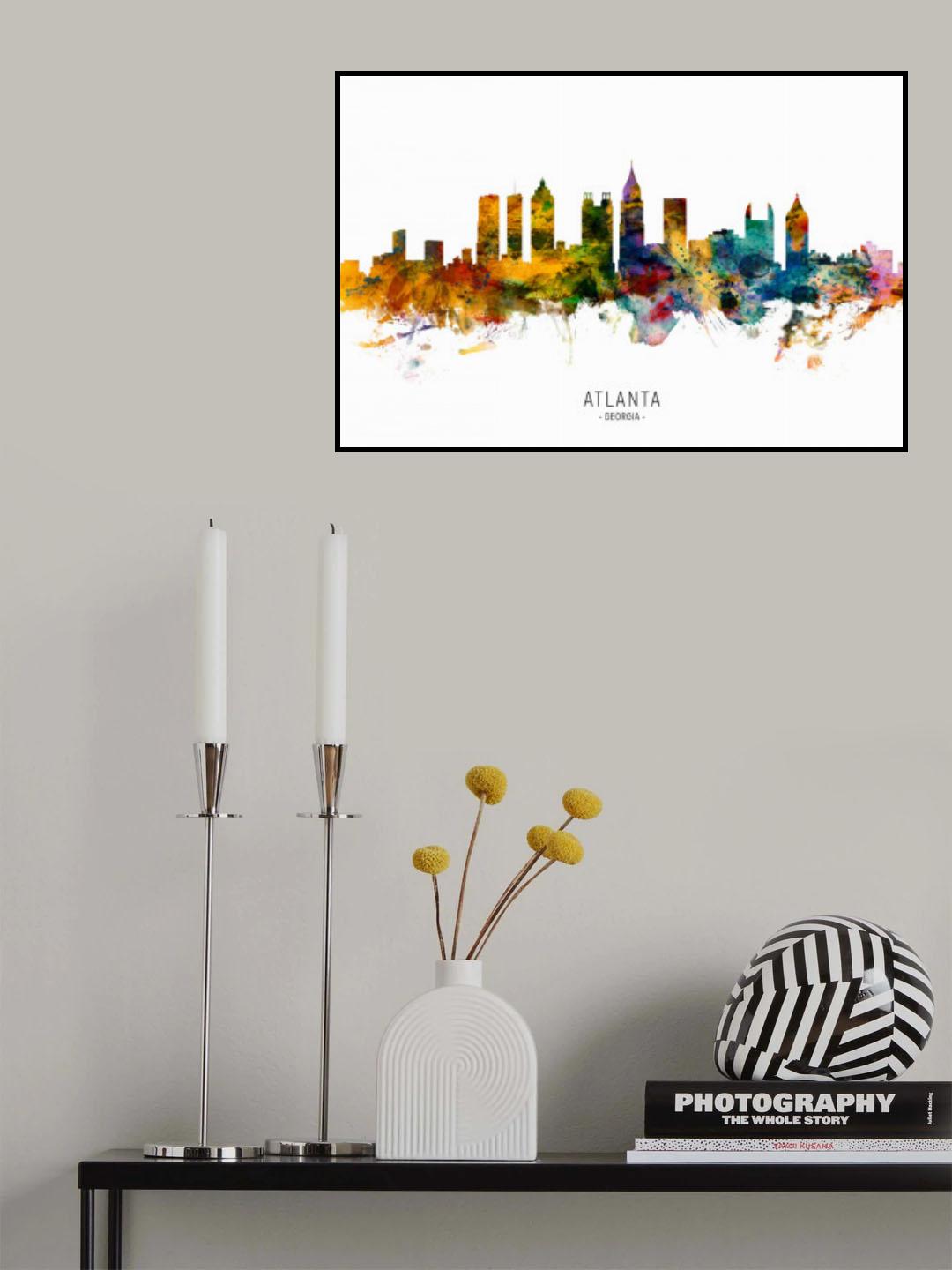Atlanta Georgia Skyline Poster och Canvastavla
